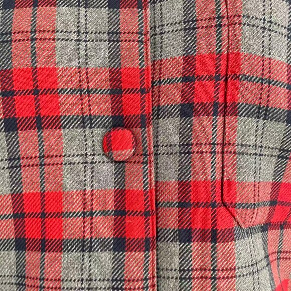 Medium-weight plaid down jacket - Picture 9 of 13